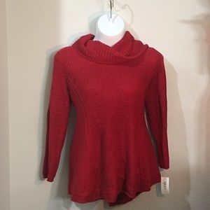 Red Cowl Neck Sweater